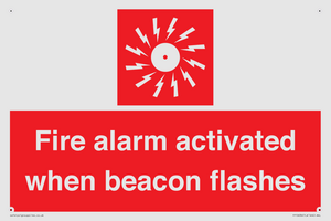 Fire alarm activated when beacon flashes